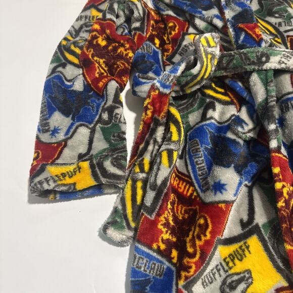 Harry Potter Ravenclaw Fleece Bath Robe Kids Size Medium EUC 8/10 - Picture 3 of 9